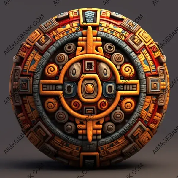 High-Quality Mayan Style Bomb Icon: Ultra Precision in Gaming.