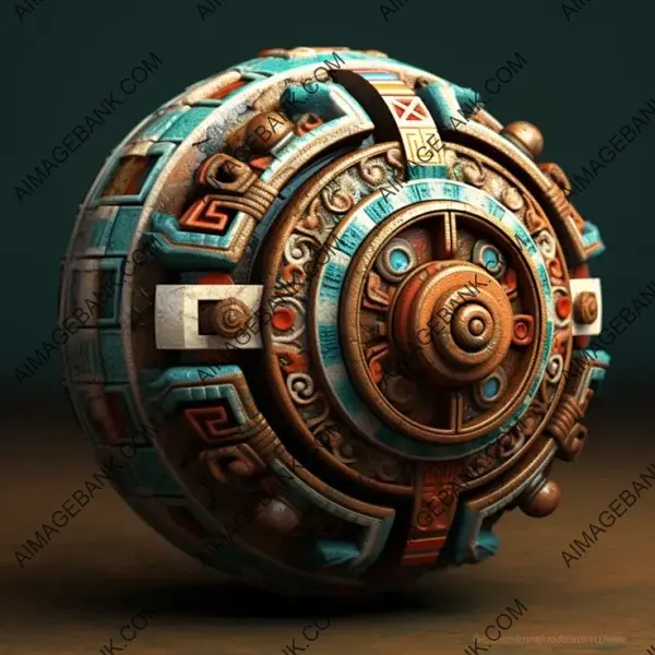 Ultra Precision Bomb Icon in Mayan Style for Gaming.