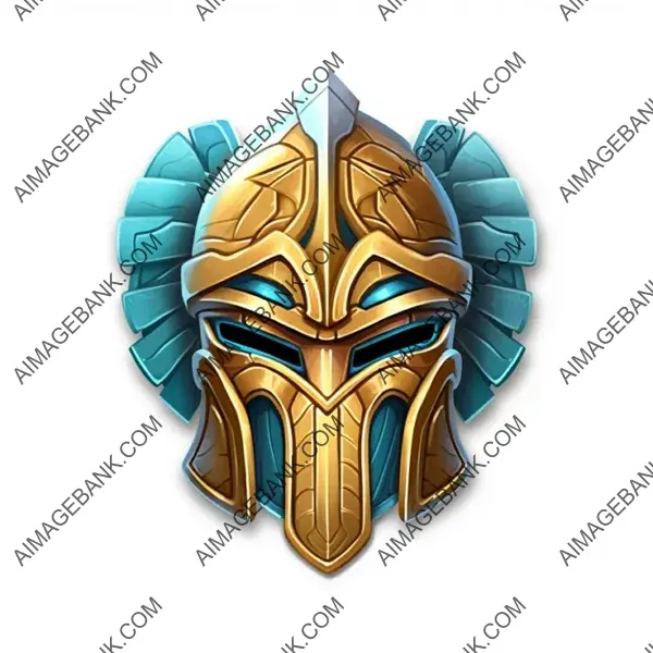 Helmet Icon of Olympus Gods: Gaming Excellence Without Background.