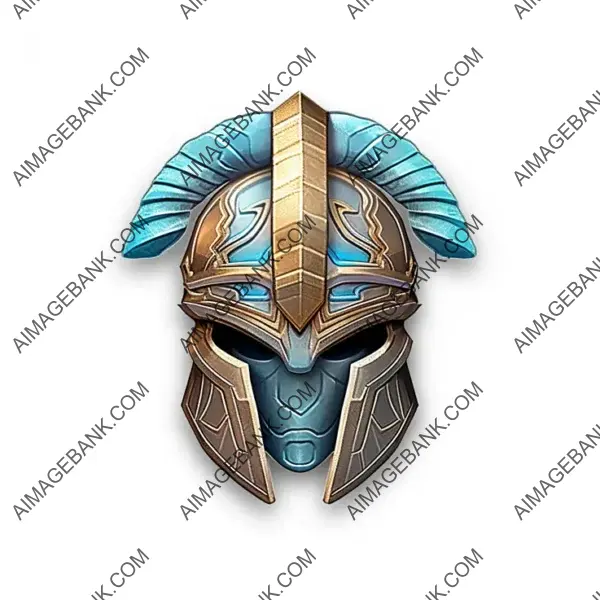 Olympus Gods Helmet Icon: Gaming Excellence Without Background.