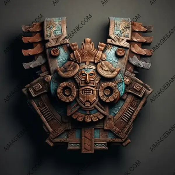 Mayan Chestplate Style in 2D: Gaming Photography Excellence.