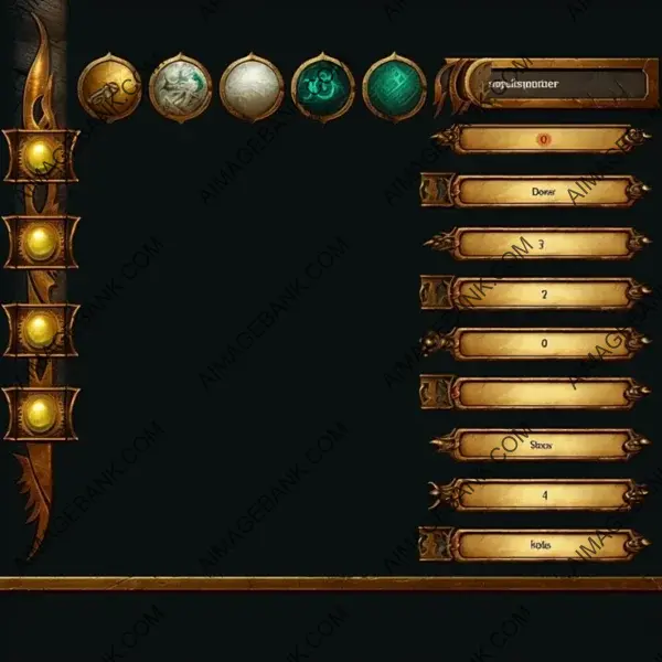 Exciting RPG Menu: Fantasy Main Slots