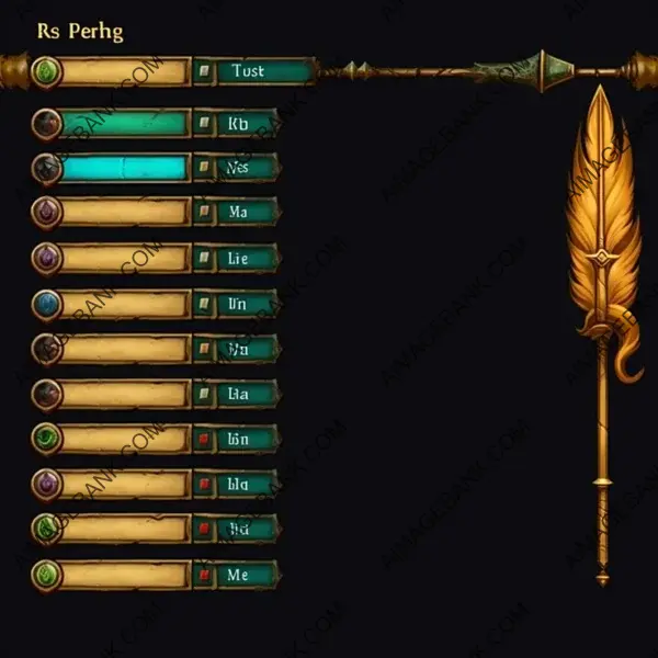 Fantasy RPG Main Menu: Choose Wisely