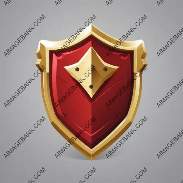 Card Game Style Protection Shield Icon.