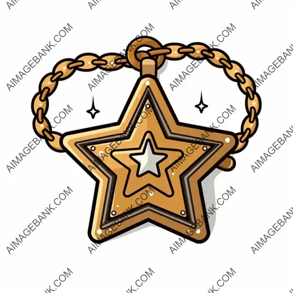 2D Amulet Item Icon with Stars