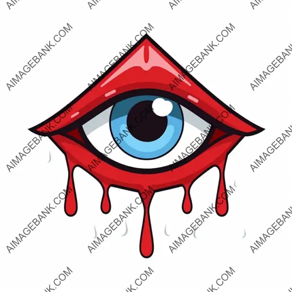 Red Circles Around Tears Icon