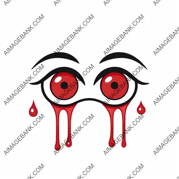 Tears with Red Circle Design