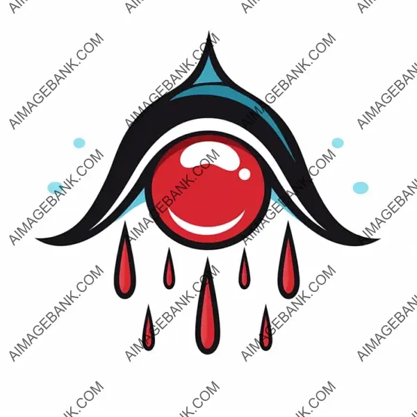 Emotional Tears Icon in 2D Style