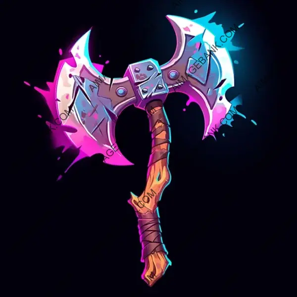 Warrior Axe Item Illustration in 2D