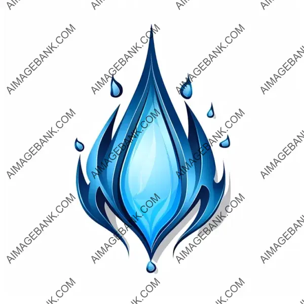 Blue Tear Mana Stat Icon in Cartoon