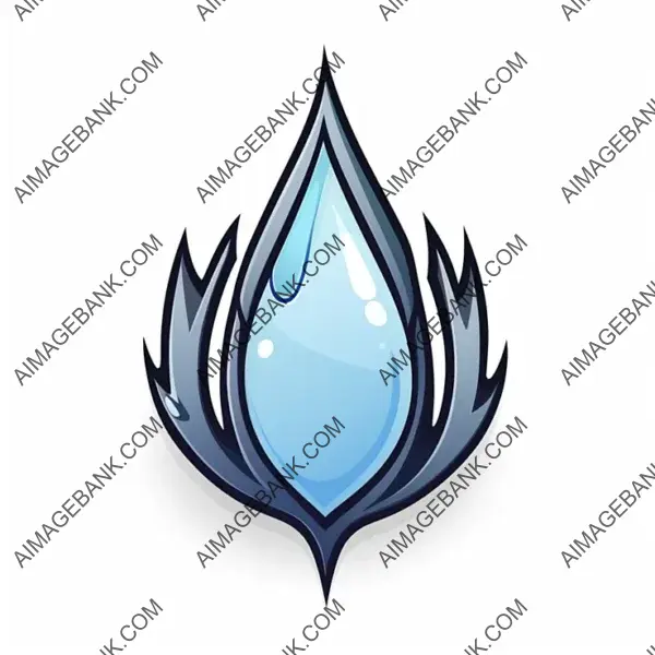 Blue Tear Mana Stat Icon with Cartoon Flair