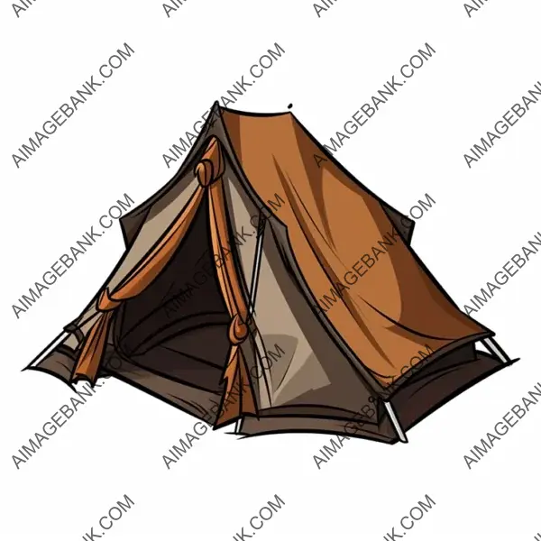 Map GUI Brown Camping Tent Icon