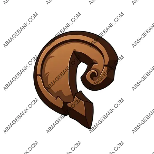 Cartoon Style: Brown Question Mark Icon