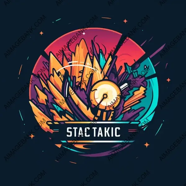 2D Cartoon Style: Chaotic Strike Attack Icon