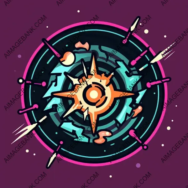 Chaotic Strike Attack Icon in Cartoon Style