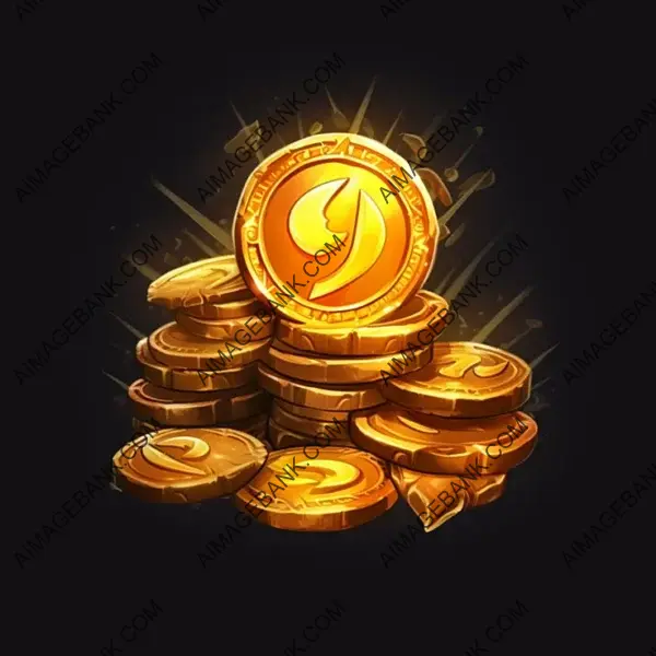 Gold Coins Galore: Fantasy RPG Icon