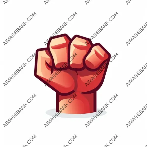 Punching Power: Cartoon-Style Fist Icon