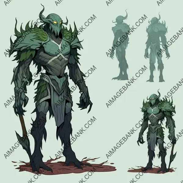 The Dark Sentinel: A Miniature Side Profile of the 2D Evil Grove Guardian.