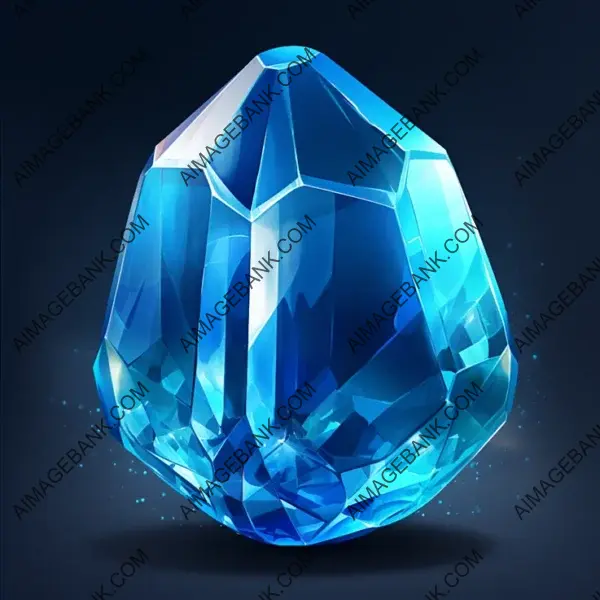 Glimpses of Power: 2D Game Art Showcases a Blue Capsule Gem Crystal.