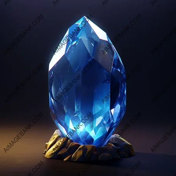 Crystal Clear Magic: 2D Game Art Presents the Mesmerizing Blue Capsule Gem Crystal.