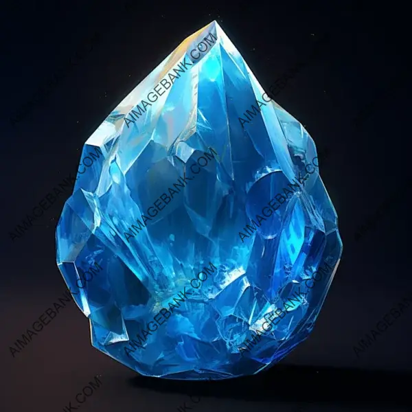 Crystalline Magic: 2D Game Art Unveils the Hexagon Shaped Blue Gem Mana Crystal.