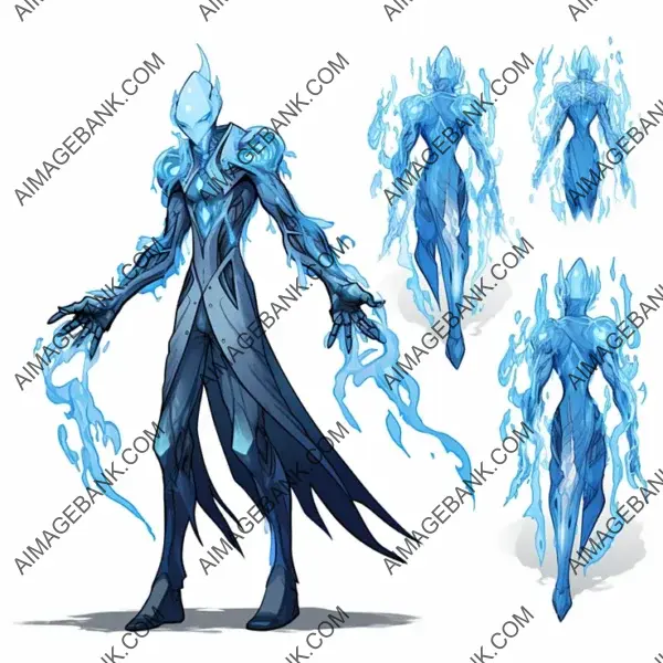 Frosty Antagonist: A Side Profile Glimpse of 2D Glacius.