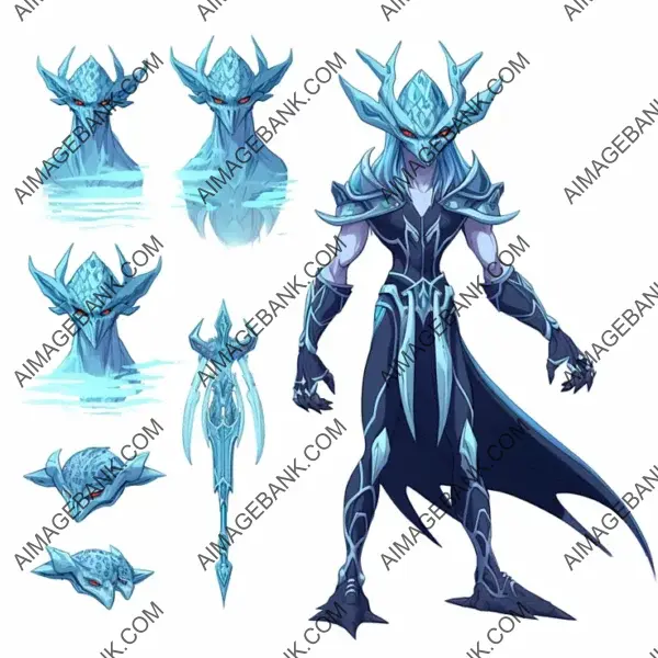 The Chilling Nemesis: 2D Side Profile of Glacius.