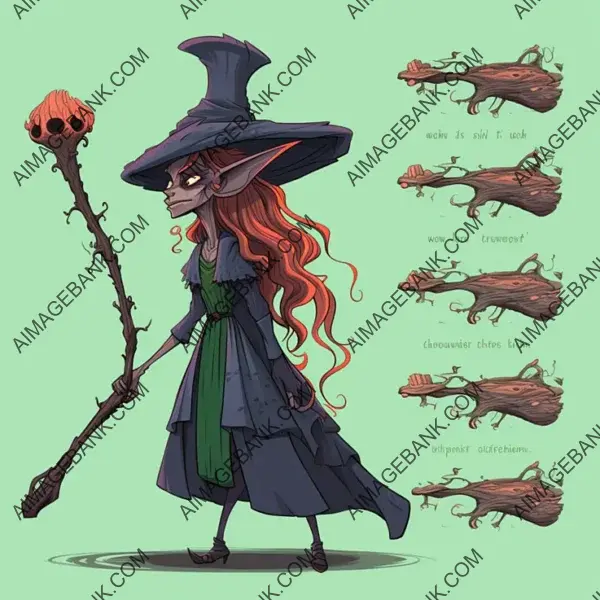 Witch&#8217;s Curse: A Side Profile Glimpse of the Ugly Enchantress in 2D.