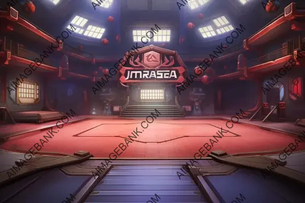 Majestic Dojo Arena: An Empty 3D Canvas for Ninja Showdowns.