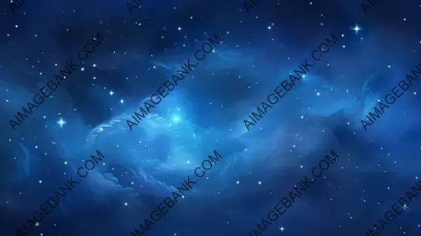 Galactic Beauty: 2D Wallpaper in Dark Blue.