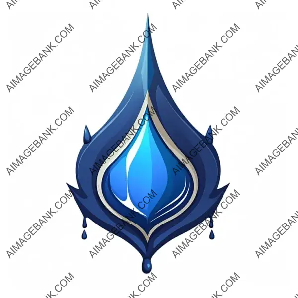 Dark Azure Mana Tear Icon: Colorful Style.