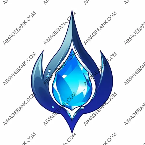 Mana Tear in Dark Azure: Colorful Icon.