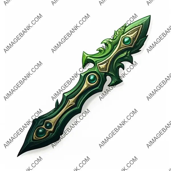 Nature&#8217;s Poisoned Dagger: Stylish Item Icon.