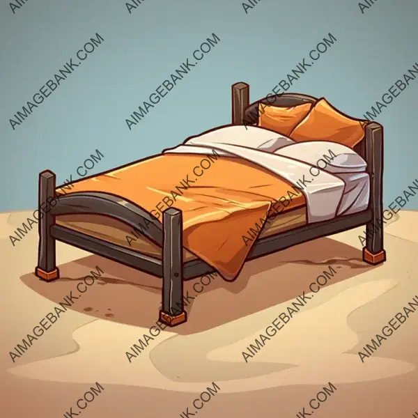 Rest in Style: Simple Bed Icon.