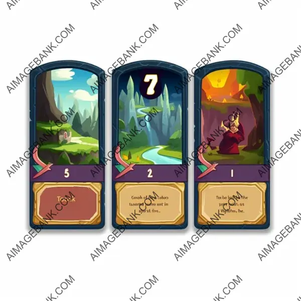 Colorful 2D Skill Card Icon.