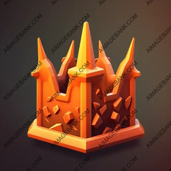 Stylized Crown Icon: Game Royalty.