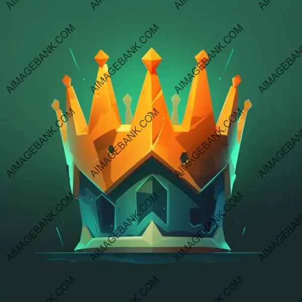 Game Royalty: Stylized Crown Icon.