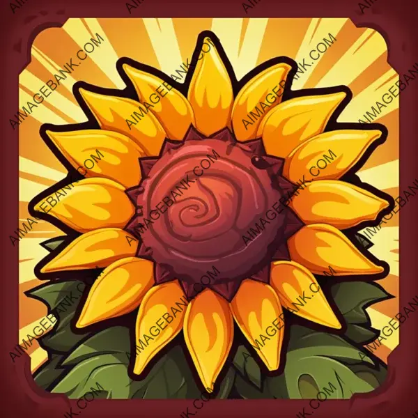 Solar Beam Attack: Sunflower Skill Icon.