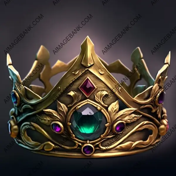 Stylish Gold Crown and Jewel, Hearthstone Vibes