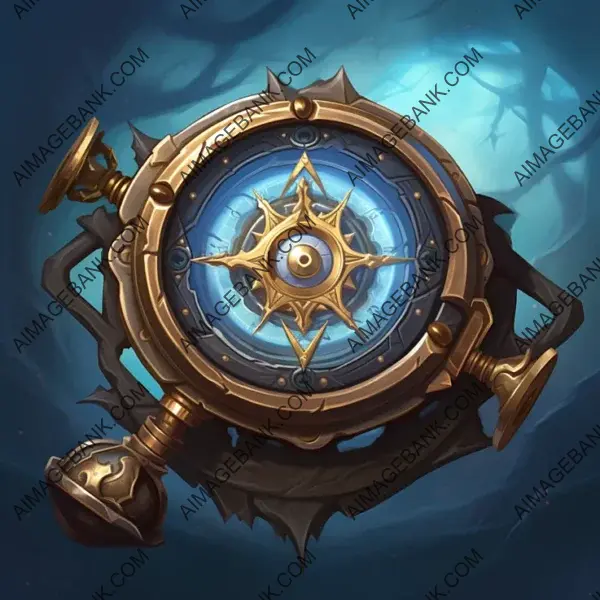 Hearthstone-Styled Fantasy Compass Concept Art in League