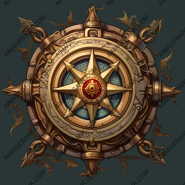 Hearthstone-Inspired Fantasy Compass by Jenny Brozeks