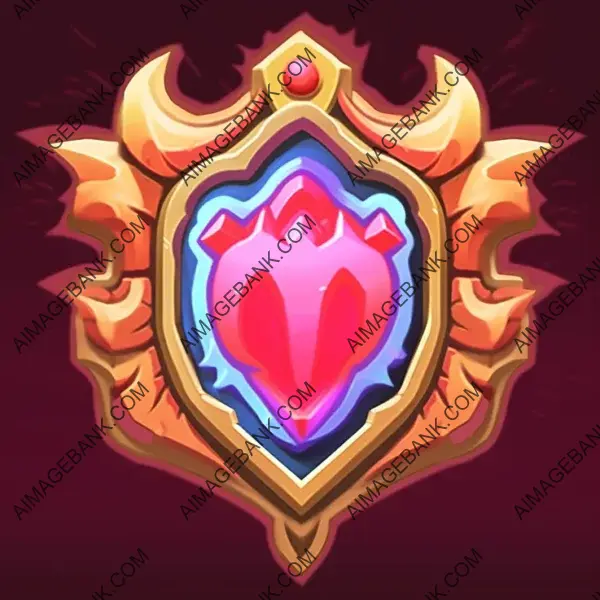 Clash Royale-Styled Fantasy Emblem Icon by Jenny Brozeks