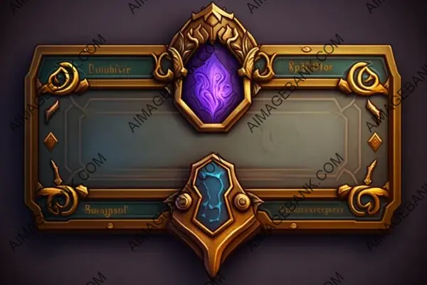 Game UI with Hearthstone-Styled Gold Frame