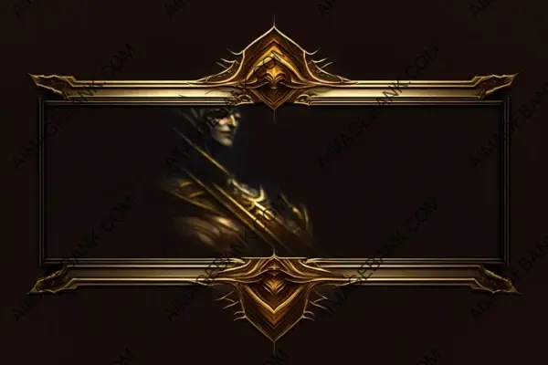 Stylish Gold Metal Frame for League of Legends Game