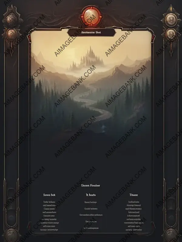 Detailed High-Fantasy Main Menu UI