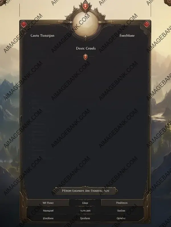 Detailed High-Fantasy UI for the Main Menu