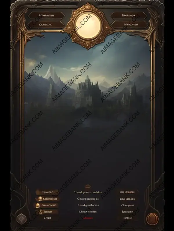 High-Fantasy Elements in the Main Menu UI