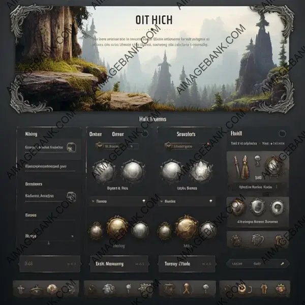 Elaborate High-Fantasy UI Assets for Front-End