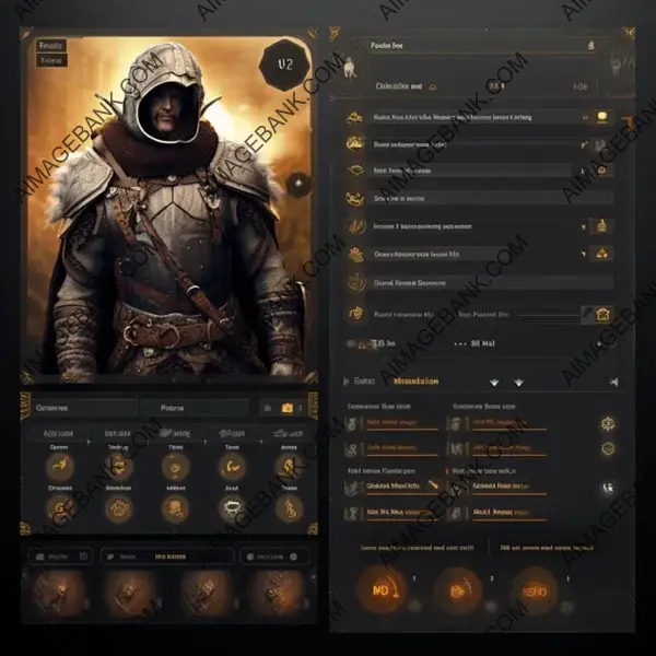 UI Asset Pack with Gritty High-Fantasy Design