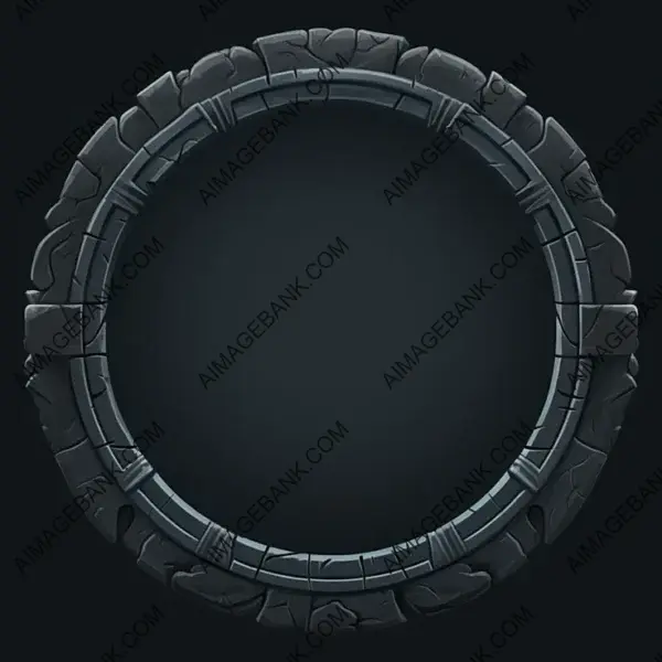 Game Art: Round Empty Item Frame